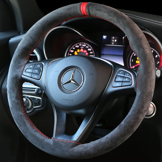 Premium Suede Steering Wheel Cover - Race Grips